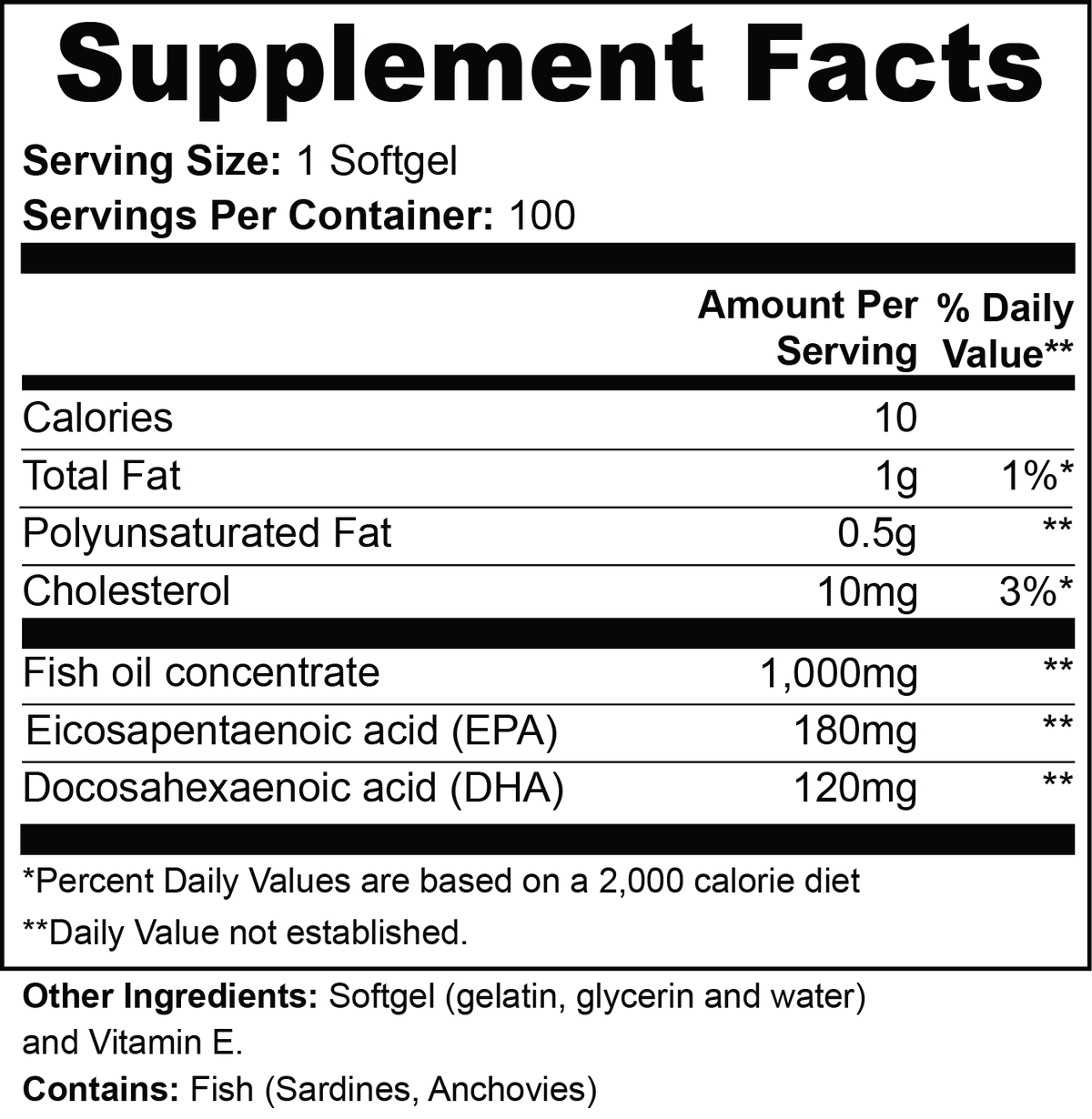Omega-3 Fish Oil Softgels