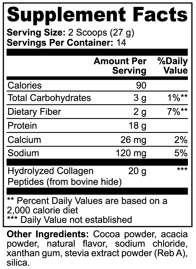 Collagen Peptides Powder — Chocolate